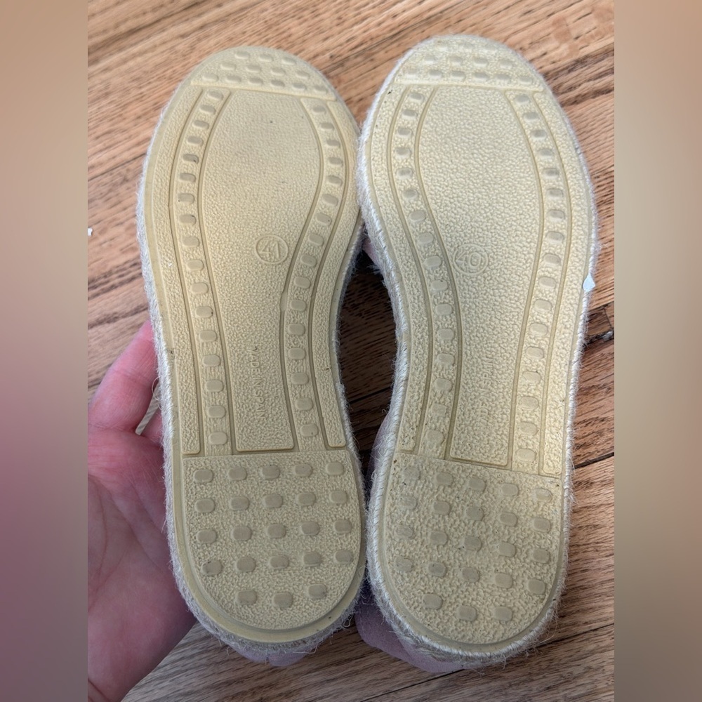 Verbenas Cruz Open Toe Suede Espadrille in Antique Pink Size 41 - Picture 8 of 11